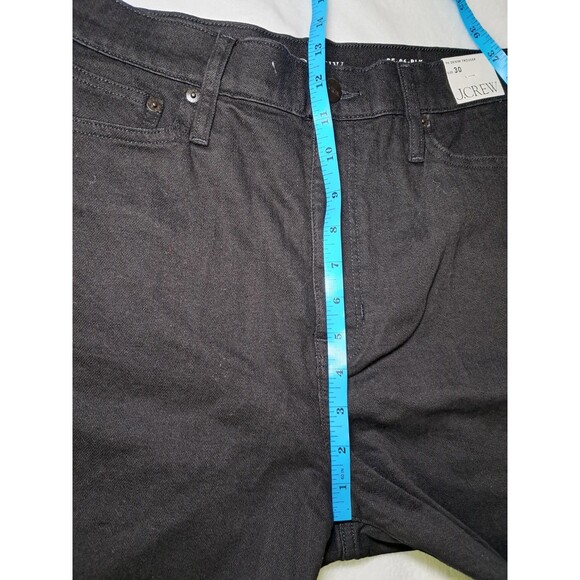 J. Crew Denim Trouser In 1996 Semi-Stretch Black Wide Leg CC557 $158 Size 30 NWT - Picture 10 of 12